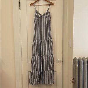 Lucca Striped Tiered Linen Maxi Dress | Women’s Size XS/S